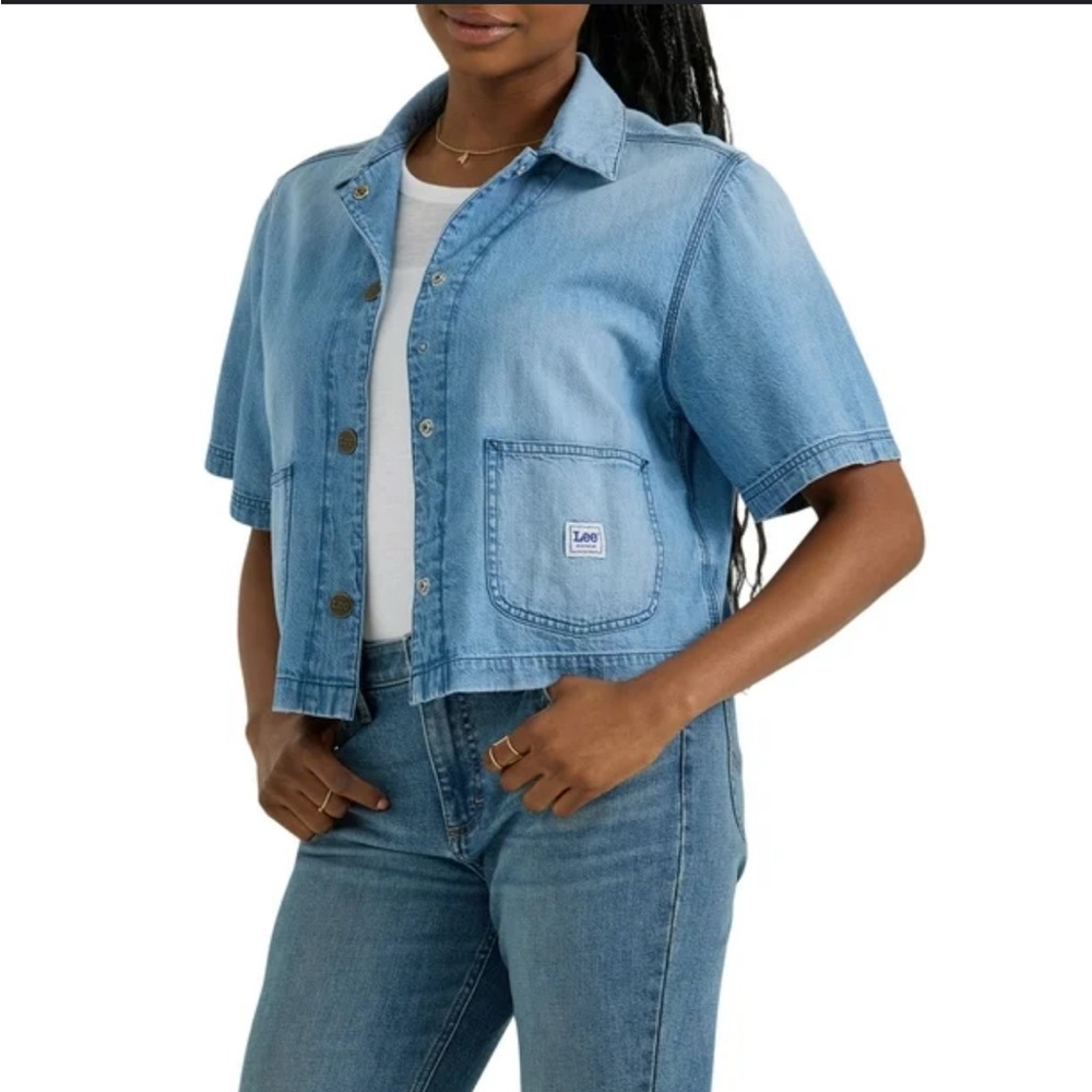 Lee Crop Denim Chore Shirt